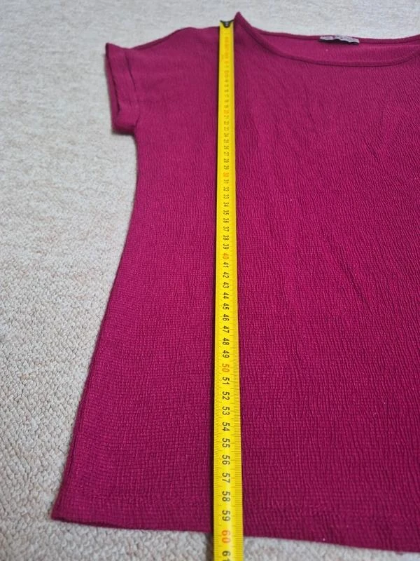 Anna Field Camiseta texturizada frambuesa M – photo 3